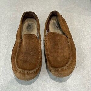 UGG Alder Men's Slip-On Moccasin Loafers Brown Shearling Lined Size 11
